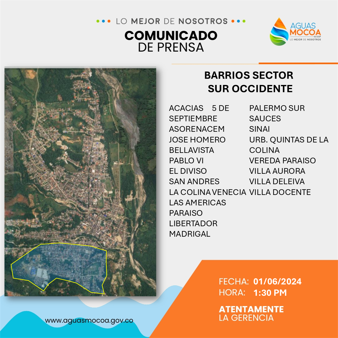 mapa suroccidente